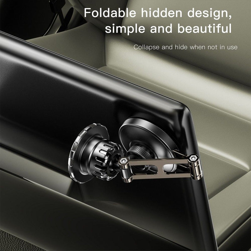 FORCELL F-Grip IronSecure car holder for phone to windshield/center console compatybile with MagSafe 2metal plates