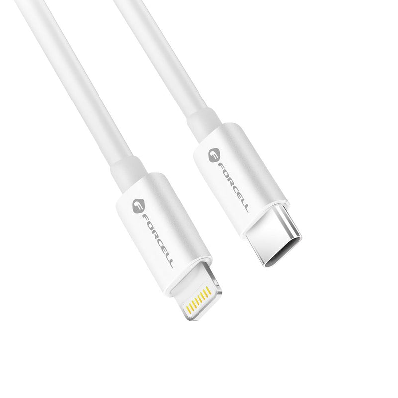 FORCELL cable Type C to Lightning 8-pin MFI 3A/9V 30W (Max) C901 1m white
