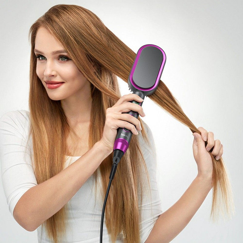 HOCO HP44 electric straightening hair comb with digital display