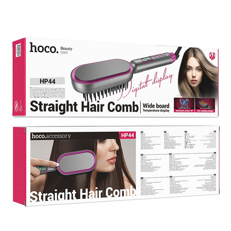 HOCO HP44 electric straightening hair comb with digital display