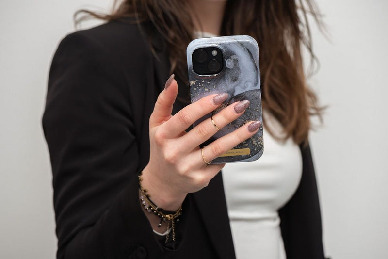 FORCELL F-PROTECT Mirage Marble Mist Case for iPhone