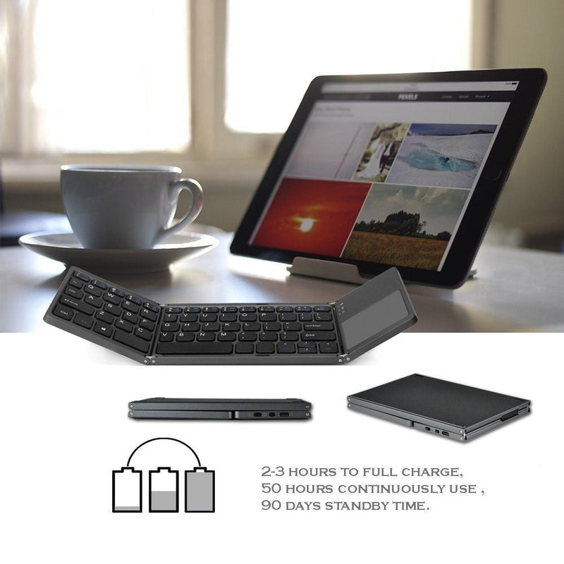 Foldable Bluetooth Keyboard With Touchpad