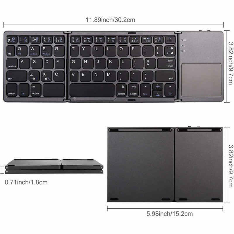 Foldable Bluetooth Keyboard With Touchpad