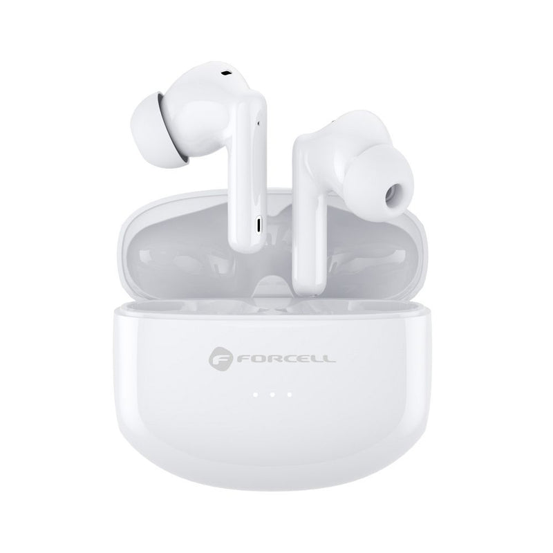 Forcell F-AUDIO wireless earphones TWS Clear Sound white