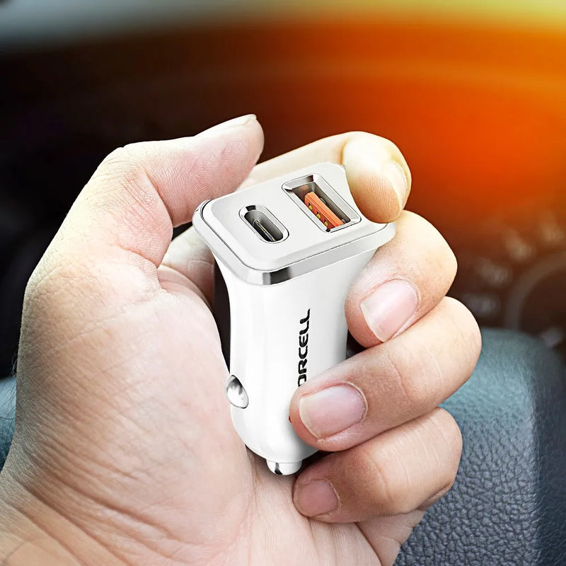 Forcell car charger USB 3.0 + USB C Quick Charging + PD20W 4A CC-QCPD01 - iDevice 