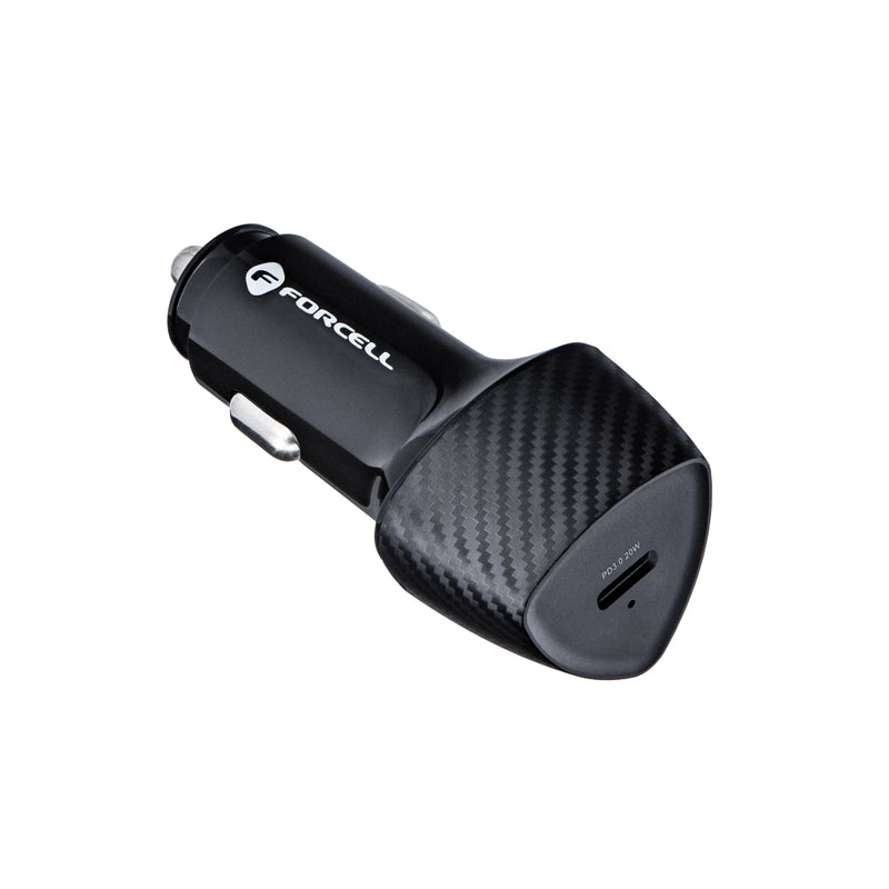 Forcell Carbon car charger Type C 3.0 PD20W CC50-1C black (Total 20W) - iDevice 