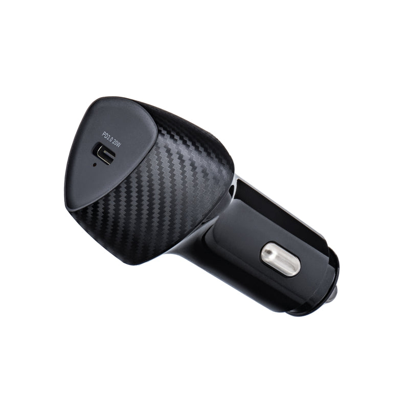 Forcell Carbon car charger Type C 3.0 PD20W CC50-1C black (Total 20W) - iDevice 