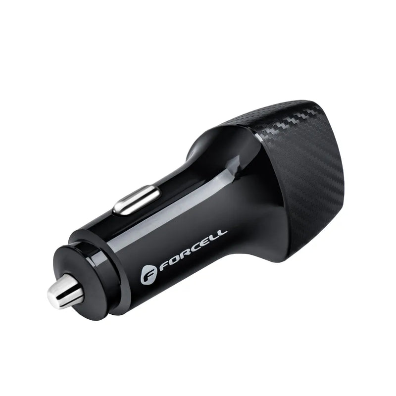Forcell Carbon car charger Type C 3.0 PD20W + Type C 3.0 PD20W CC50-2C(Total 40W) - iDevice 